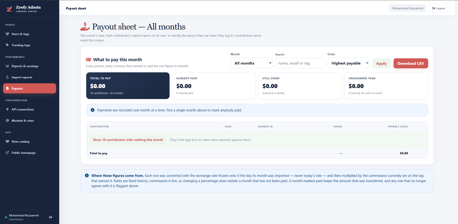 Zyofy — Affiliate E-Commerce Platform project screenshot