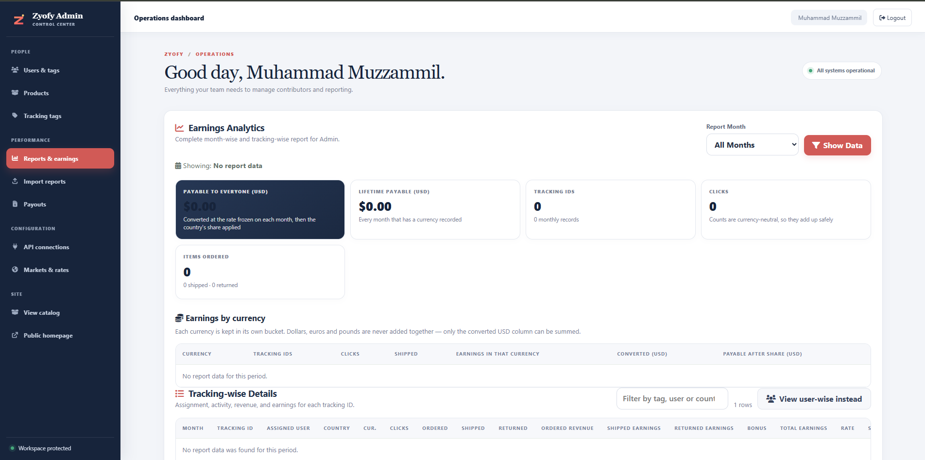 Zyofy — Affiliate E-Commerce Platform project screenshot